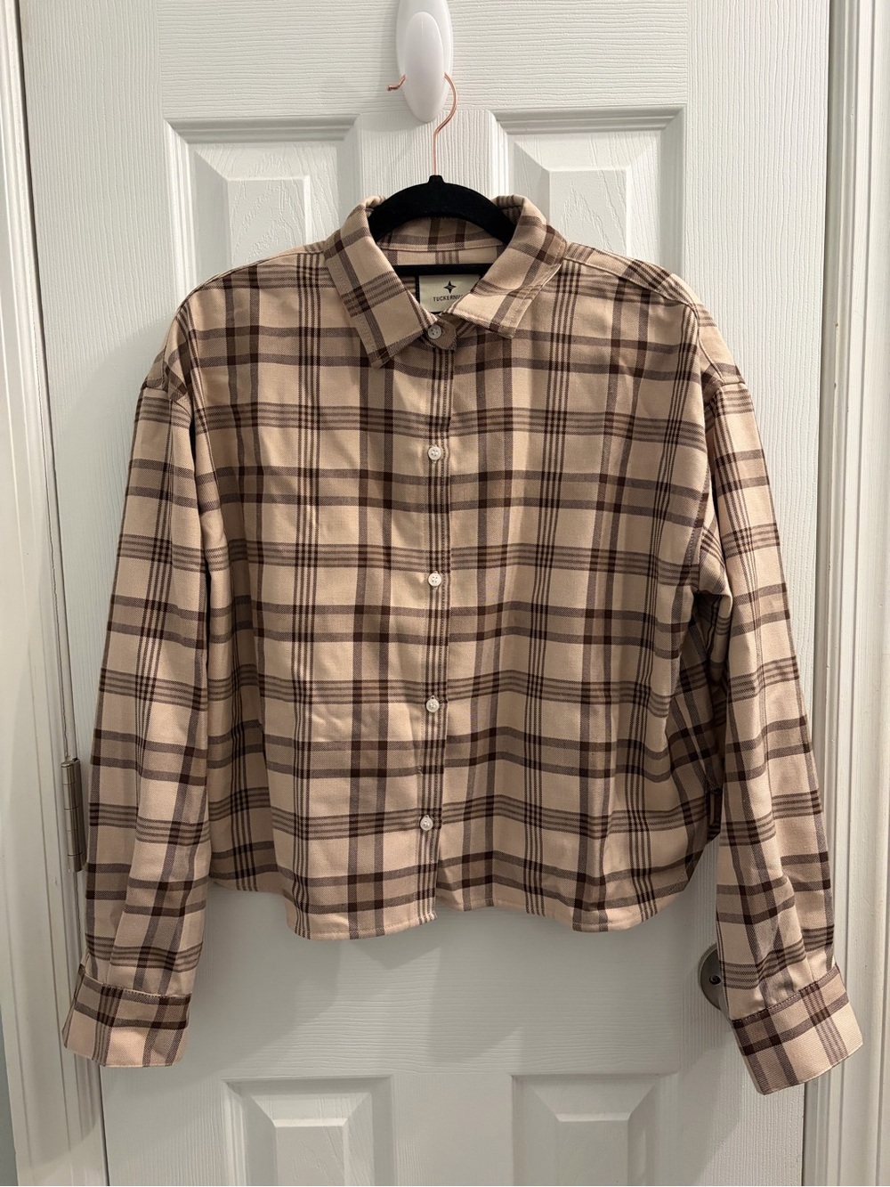 Tuckernuck Brown Dark Academia Grunge Plaid Button-Down Shirt Size Small